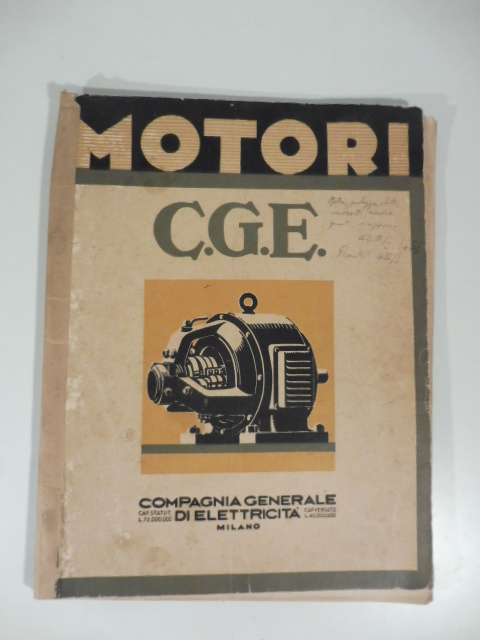 Motori a induzione CGE. Catalogo pubblicitario